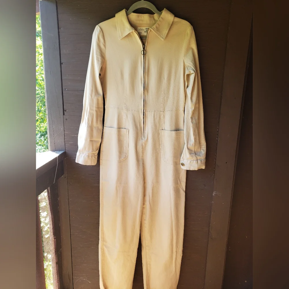 Jackson Rowe Cream / taupe zipper jumpsuit - Picture 12 of 13
